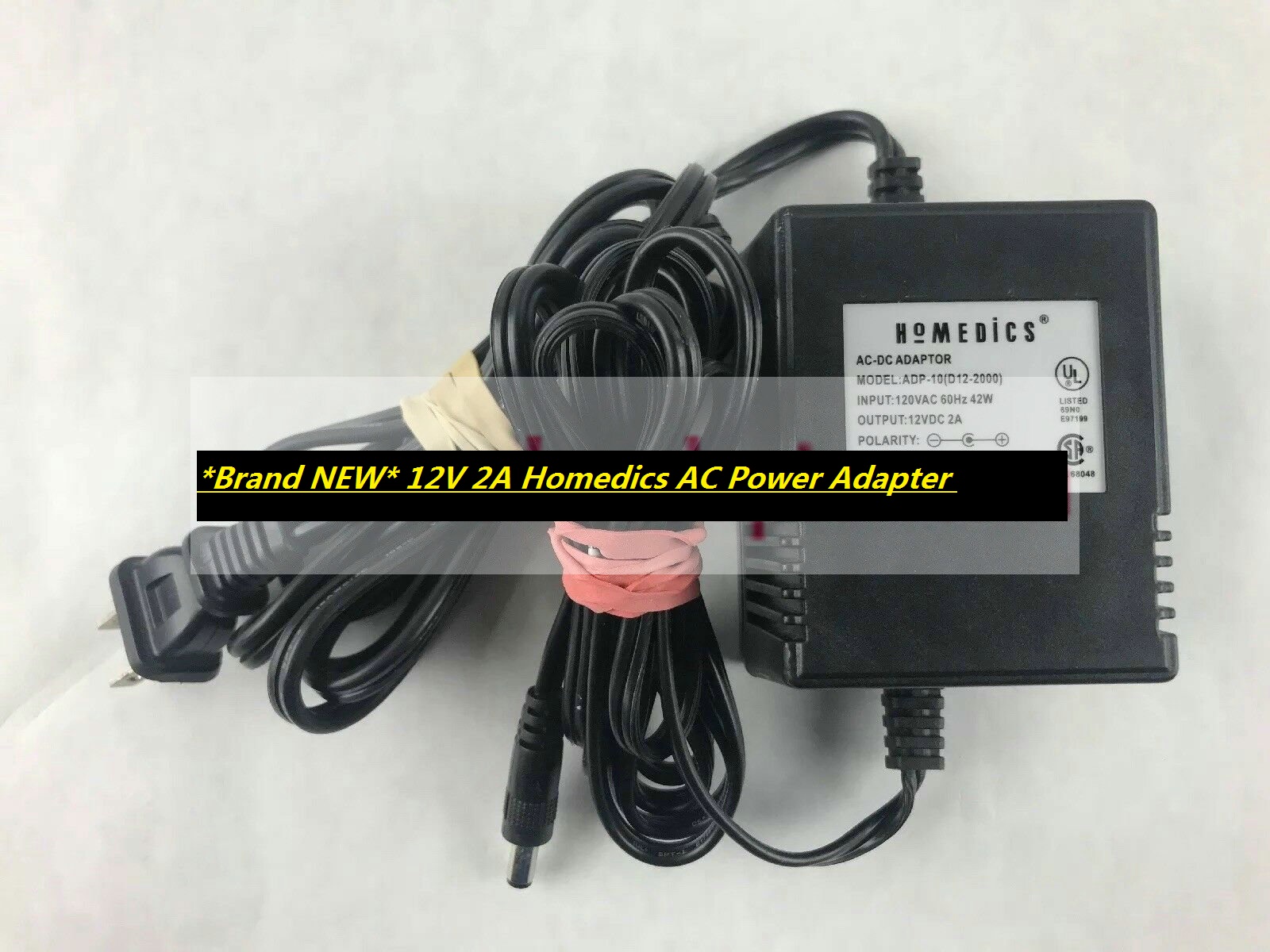 *Brand NEW* 12V 2A Homedics ADP-10 (D12-2000) AC Power Adapter Charger Cord